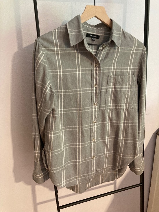 Madewell Tops - Madewell windowpane plaid button down shirt xxs